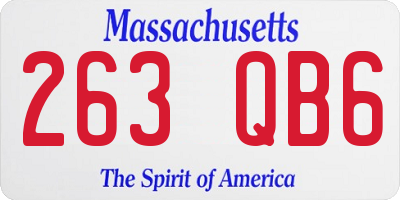 MA license plate 263QB6