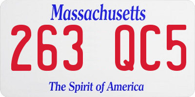 MA license plate 263QC5