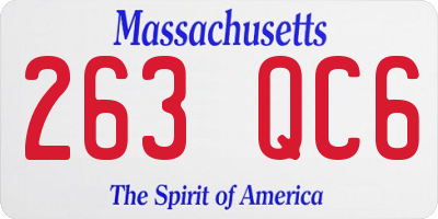 MA license plate 263QC6