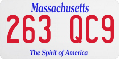MA license plate 263QC9