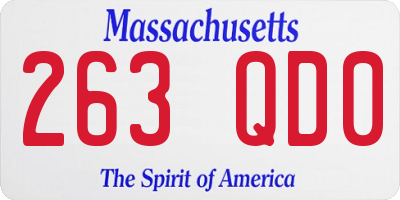 MA license plate 263QD0