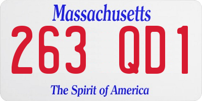 MA license plate 263QD1