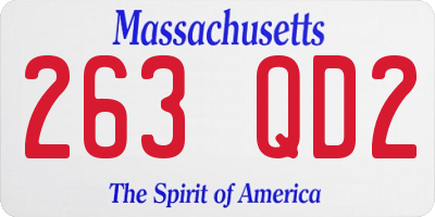 MA license plate 263QD2