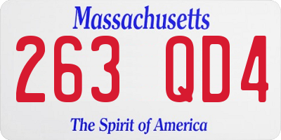 MA license plate 263QD4