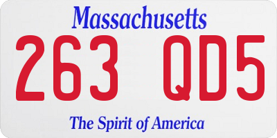 MA license plate 263QD5