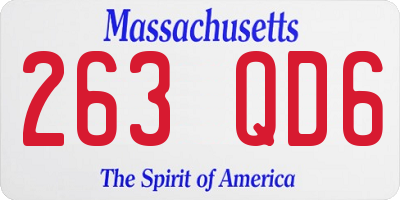 MA license plate 263QD6