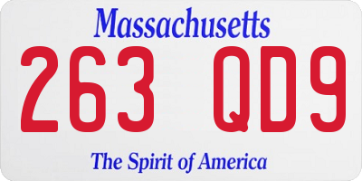 MA license plate 263QD9