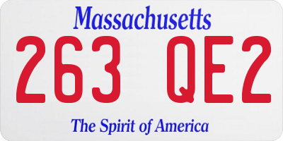 MA license plate 263QE2