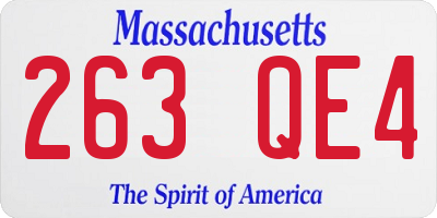 MA license plate 263QE4