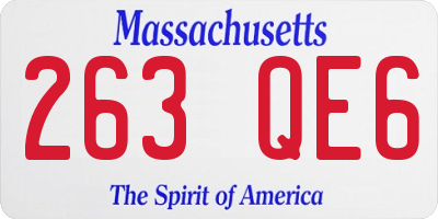 MA license plate 263QE6