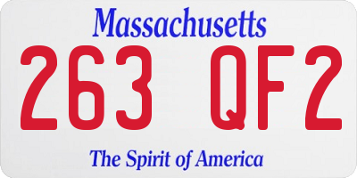 MA license plate 263QF2