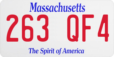 MA license plate 263QF4