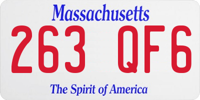 MA license plate 263QF6