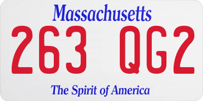 MA license plate 263QG2