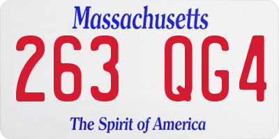 MA license plate 263QG4