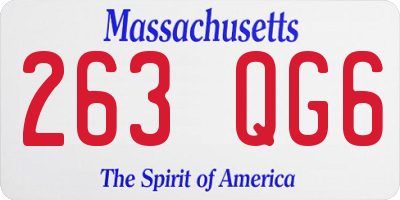 MA license plate 263QG6