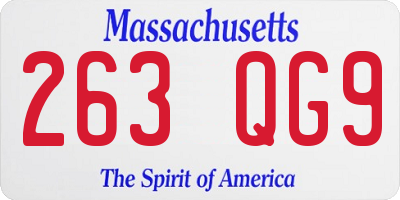 MA license plate 263QG9
