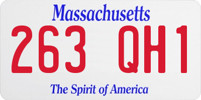 MA license plate 263QH1