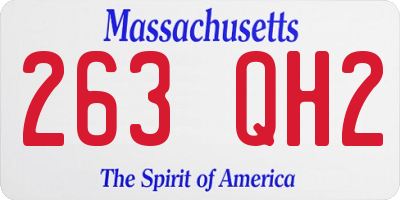 MA license plate 263QH2