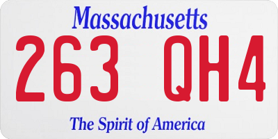MA license plate 263QH4