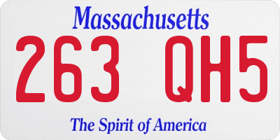 MA license plate 263QH5