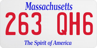 MA license plate 263QH6