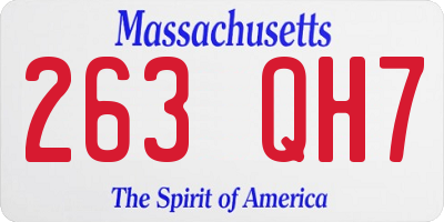 MA license plate 263QH7