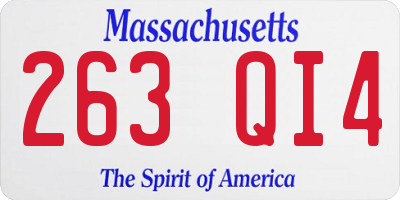 MA license plate 263QI4