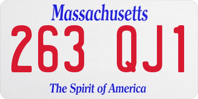 MA license plate 263QJ1