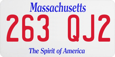 MA license plate 263QJ2