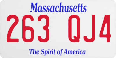 MA license plate 263QJ4