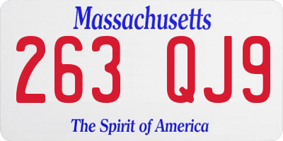 MA license plate 263QJ9