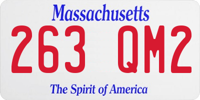 MA license plate 263QM2
