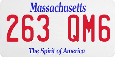 MA license plate 263QM6