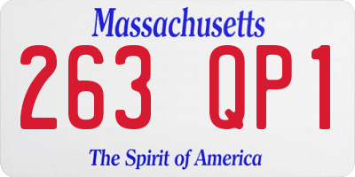 MA license plate 263QP1