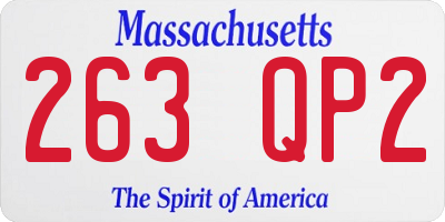 MA license plate 263QP2