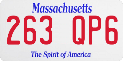 MA license plate 263QP6