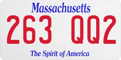 MA license plate 263QQ2