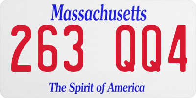 MA license plate 263QQ4