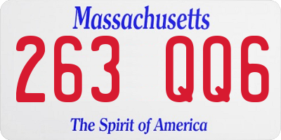 MA license plate 263QQ6