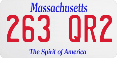 MA license plate 263QR2
