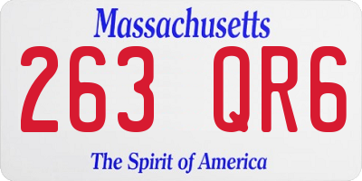 MA license plate 263QR6