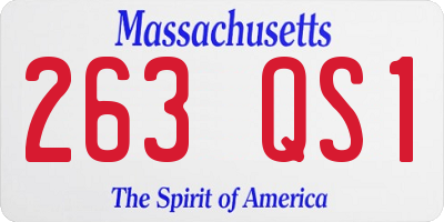 MA license plate 263QS1