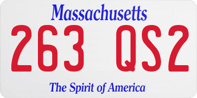 MA license plate 263QS2