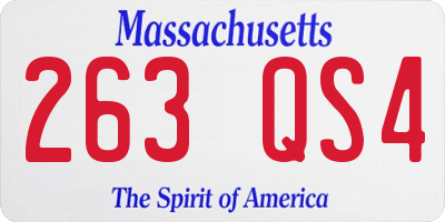 MA license plate 263QS4