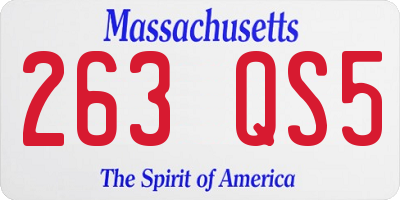 MA license plate 263QS5