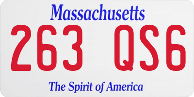 MA license plate 263QS6