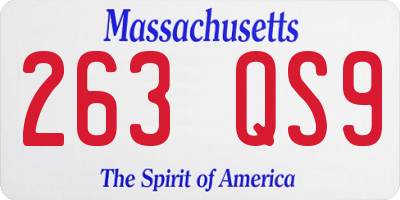 MA license plate 263QS9