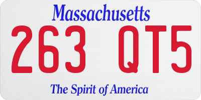 MA license plate 263QT5