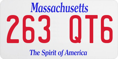 MA license plate 263QT6